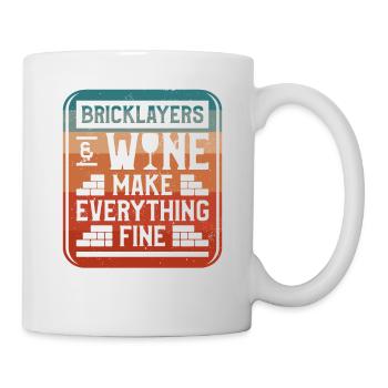 Bricklayers & Wine Make Everything Fine Bricklayer - Mug - white - Right