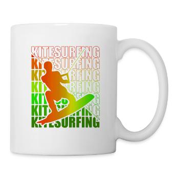 Kitesurfen Kite Surfer Kitesurfen Kitesurfing - Mug blanc - blanc - Droite