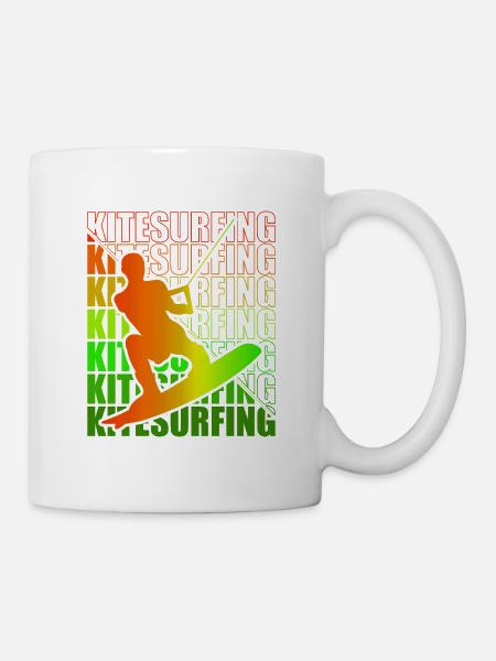 Kitesurfen Kite Surfer Kitesurfen Kitesurfing - Mug blanc - blanc