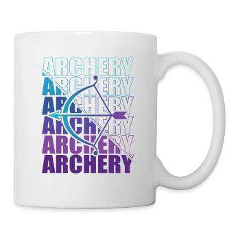 Bogensport Bogenschütze Bogenschießen Pfeil Bogen - Tasse - Weiß - Rechts