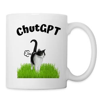 ChutGPT, Chat J'ai pété, GPT, Humour, IA - Mug blanc - blanc - Droite