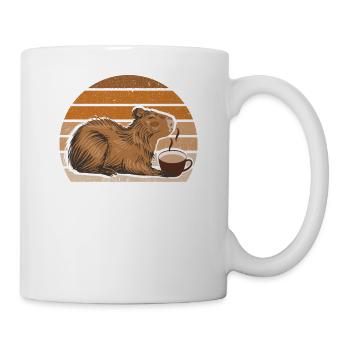 Wasserschwein Capybara Cappybara Kaffee Coffee - Mug - white - Right