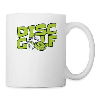 Disc Golf Disc Golfer Frisbee Golf Basket Disc - Mug - white - Right