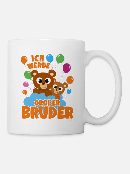 Grosser Bruder Teddybär Ich Werde Großer Bruder - Tasse - Weiß