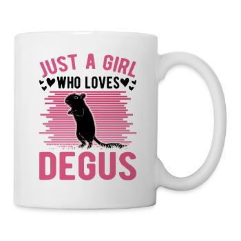 Degu Fille Arbuste Rat Forest Degu - Mug blanc - blanc - Droite