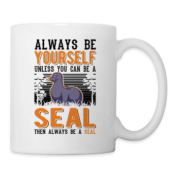 Cadeau de phoque Lion de mer Phoque Lion de mer - Mug blanc - blanc - Droite
