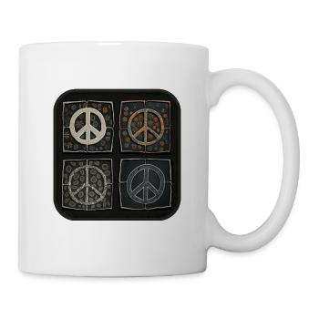 Friedenssymbole in verschiedenen Stilen - Tasse - Weiß - Rechts