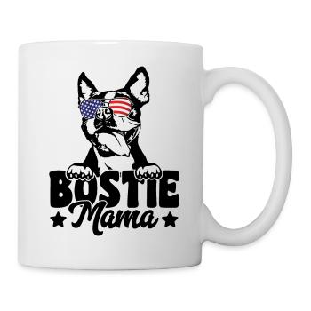 Bostie Mama Patriotic Boston Terrier Dog Lover - Mug - white - Right