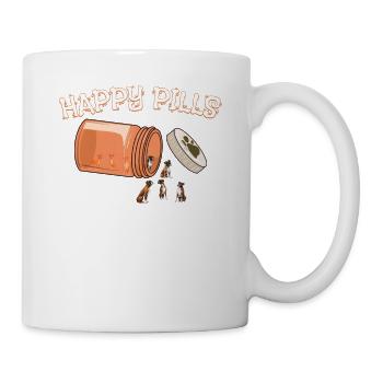 Happy Pills Boxer Funny Dog Lover Humor Drugs Pun - Mug - white - Right