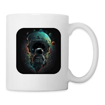 Astronaute abstrait - Mug blanc - blanc - Droite