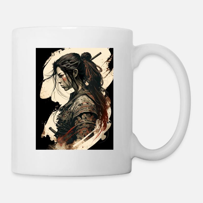 Female Samurai Warrior - Mug - white