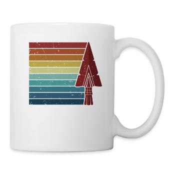 Retro Arrowhead Collecting Hunting Tips - Mug - white - Right