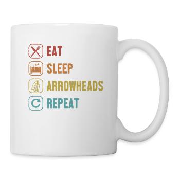 Eat Sleep Arrowheads Repeat Hunting Tips - Mug - white - Right