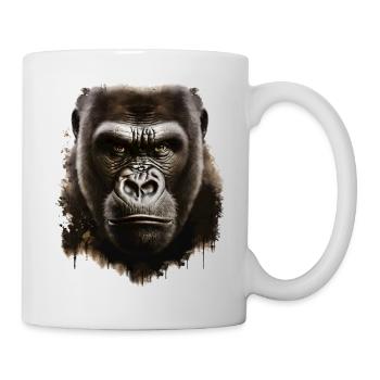 Funny Gorilla Monkey T-Shirt - Mug - white - Right