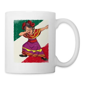 Dabbing Mexican Woman Cinco De Mayo - Mug - white - Right
