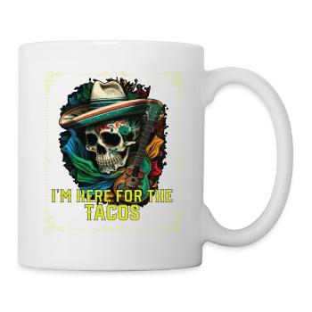Je suis ici pour les tacos mangeur de tacos cuisine mexicaine - Mug blanc - blanc - Droite