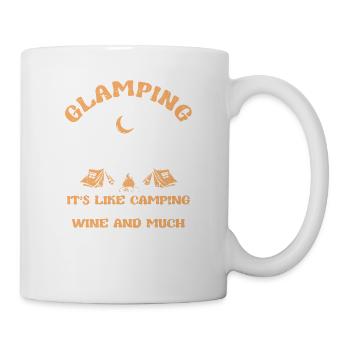 Glamping Définition Outdoor Glamper Wine Funny - Mug blanc - blanc - Droite