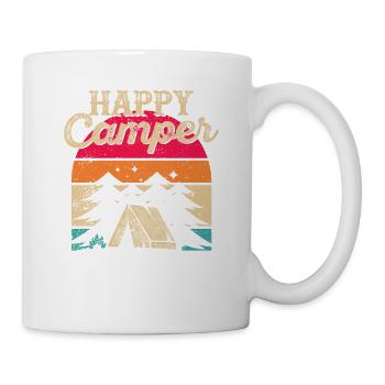 Happy Camper Kids Women Men Camping Funny - Mug - white - Right