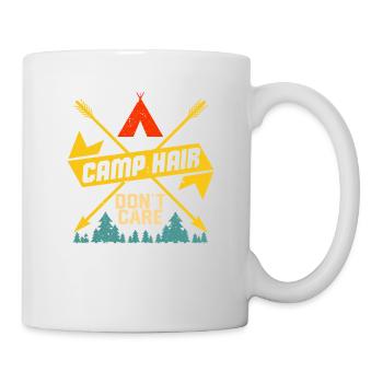 Camp Hair Don’t Care Funny Camping Outdoor Camper - Mug blanc - blanc - Droite