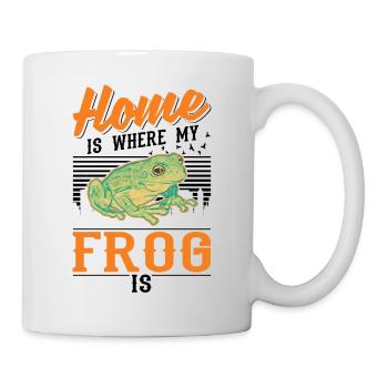 Zuhause ist wo mein Frosch ist - Tasse - Weiß - Rechts