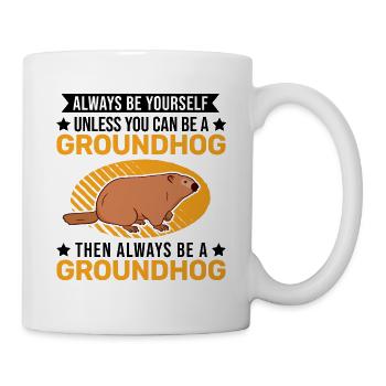 Murmeltier Groundhog Marmot Waldmurmeltier - Tasse - Weiß - Rechts