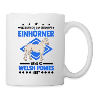 Welsh Pony Einhorn Welsh Pferd - Tasse - Weiß - Rechts