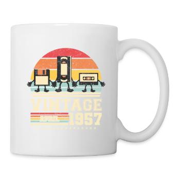 66e anniversaire Mars Né en 1957 Idée cadeau - Mug blanc - blanc - Droite