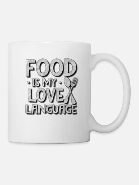 Essen Ist Meine Liebessprache - Tasse - Weiß