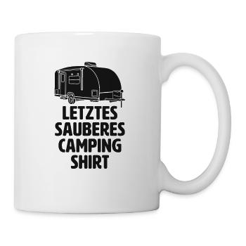 Letztes Sauberes Camping Shirt Wohnmobil Camper - Tasse - Weiß - Rechts