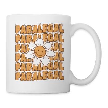 Groovy Retro Paralegal Marguerite Fleur Mignonne Légal - Mug blanc - blanc - Droite