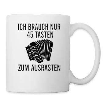 Akkordeon Steirische Harmonika Akkordeonspieler - Tasse - Weiß - Rechts