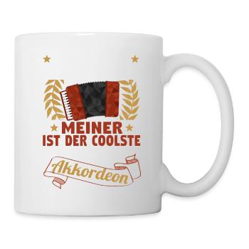 Akkordeon Harmonika Akkordeonspielerin Papa Vater - Tasse - Weiß - Rechts