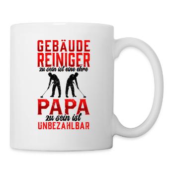 Gebäudereiniger sein ist eine Ehre Fensterputzer - Tasse - Weiß - Rechts