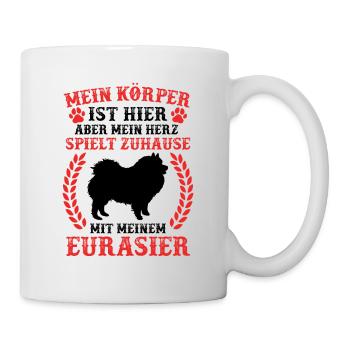 Eurasier spielt Zuhause Spitz Eurasian Dog - Tasse - Weiß - Rechts