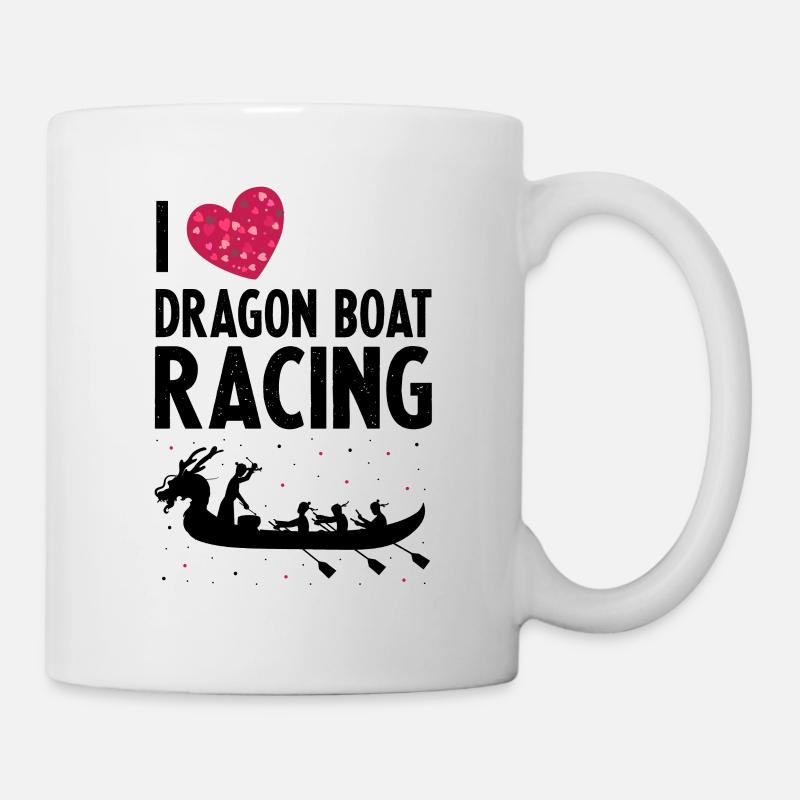 Drachenboot und Drachenboot Crew - Tasse - Weiß