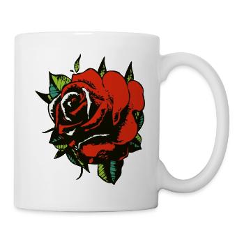 rosa Blütenblatt 232 A - Tasse - Weiß - Rechts