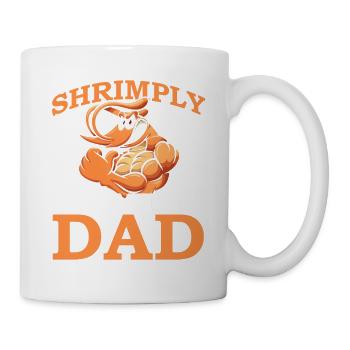 Shrimply Amazing Dad Bodybuilder Shrimp Vatertag - Tasse - Weiß - Rechts