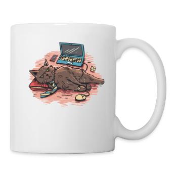 Ich Fühle Mich Wie Diese Stressbewusste, Müde, - Tasse - Weiß - Rechts