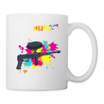 You sleep, you beat paintballer team sports - Mug - white - Right