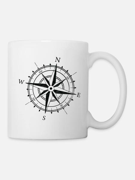 Kompass Segeln Sailing Sport Yacht Segel - Tasse - Weiß