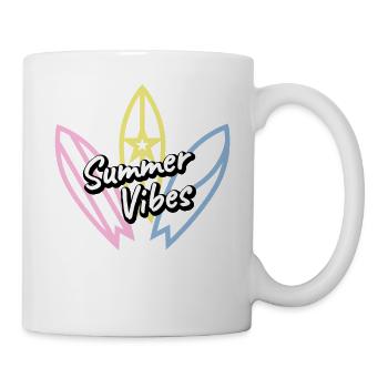 Summer Vibes - dicton cool pour les surfeurs - Mug blanc - blanc - Droite