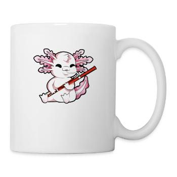 Axolotl spielt Fagott - Tasse - Weiß - Rechts