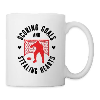 Saint-Valentin Hockey sur glace Sports Couples Rencontres - Mug blanc - blanc - Droite