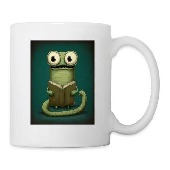 Chemise de rat de bibliothèque mignonne - Mug blanc - blanc - Droite