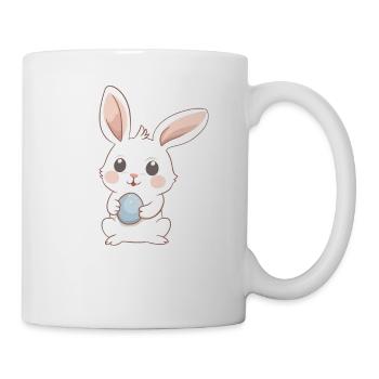joyeuse Pâques lapin doux Pâques avec œufs de Pâques - Mug blanc - blanc - Droite