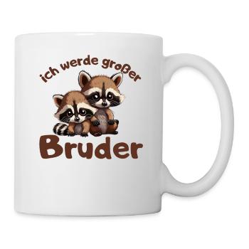 Ich werde großer Bruder 2023 für Geschwister - Tasse - Weiß - Rechts