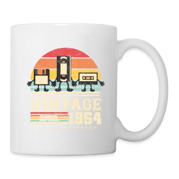 69. Geburtstag April Jahrgang 1954 Geschenkidee - Tasse - Weiß - Rechts