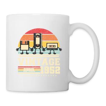71. Geburtstag April Jahrgang 1952 Geschenkidee - Tasse - Weiß - Rechts
