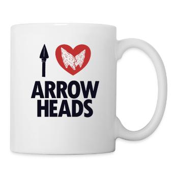 I love Arrowheads Jagdspitzen Arrowhead Hunter - Tasse - Weiß - Rechts
