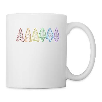 Pointes de flèches LGBT Conseils de chasse arc-en-ciel Pointes de flèches - Mug blanc - blanc - Droite